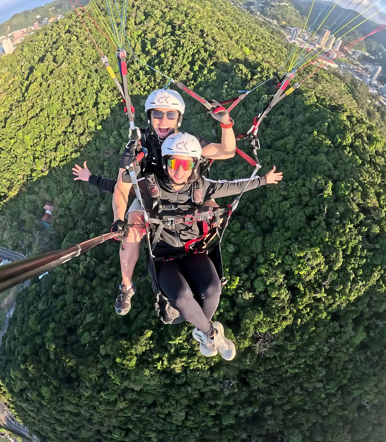 Voo de parapente com o Dudu