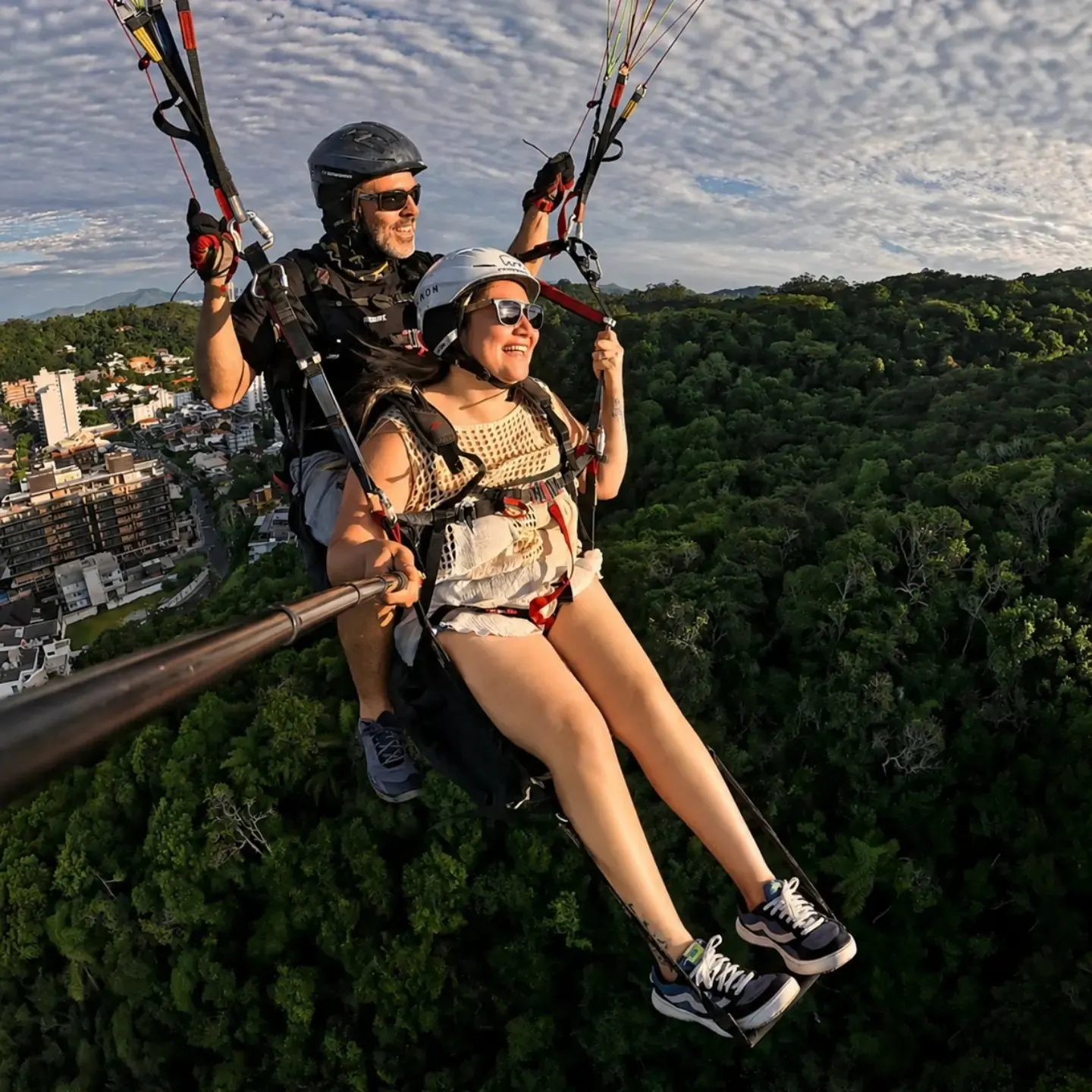 Voo de parapente com o Dudu